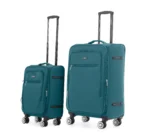 ⁦זוג מזוודות בד קלות 28/20 אינץ' Swiss Alpine בצבע טורקיז⁩ – תמונה ⁦2⁩