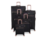 סט 5 מזוודות בד יוקרתיות דגם Bewitching מבית IT Luggage – גדלים 32/28/24/20/16 אינץ’ – בצבע שחור