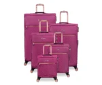 ⁦סט 5 מזוודות בד יוקרתיות דגם Bewitching מבית IT Luggage – גדלים 32/28/24/20/16 אינץ’ – בצבע סגול⁩ – תמונה ⁦3⁩