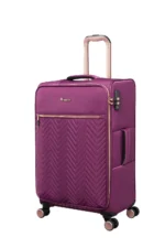 ⁦סט 5 מזוודות בד יוקרתיות דגם Bewitching מבית IT Luggage – גדלים 32/28/24/20/16 אינץ’ – בצבע סגול⁩ – תמונה ⁦9⁩