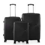 סט מזוודות קשיחות 3 יח /30/25/20 Swiss Voyager Berlin  בצבע שחור