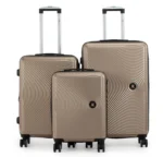 סט מזוודות קשיחות 3 יח /30/25/20 Swiss Voyager Berlin  בצבע שמפנייה