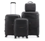 סט מזוודות  קשיחות בלתי שבירות  4 יח' 28/24/20/14 Swiss Brazil בצבע שחור