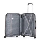 ⁦סט מזוודות  קשיחות בלתי שבירות  4 יח' 28/24/20/14 Swiss Brazil בצבע שחור⁩ – תמונה ⁦4⁩