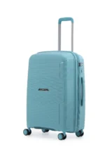 ⁦סט מזוודות  קשיחות בלתי שבירות  4 יח' 28/24/20/14 Swiss Brazil בצבע ג'ינס⁩ – תמונה ⁦3⁩