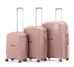 ⁦סט מזוודות  קשיחות בלתי שבירות  4 יח' 28/24/20/14 Swiss Brazil בצבע רוז גולד⁩ – תמונה ⁦2⁩