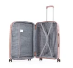 ⁦סט מזוודות  קשיחות בלתי שבירות  4 יח' 28/24/20/14 Swiss Brazil בצבע רוז גולד⁩ – תמונה ⁦5⁩