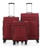 סט מזוודות בד 3 יח' 28| 24|20 Swiss Royal Brooklyn נפח מוגדל צבע בורדו יין