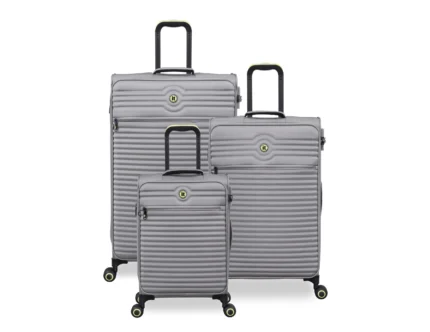 סט מזוודות בד קלות 3 יח' 30/25/20 מבית IT Luggage דגם CIRCULATOR בצבע אפור פיל