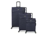 ⁦סט מזוודות בד קלות 3 יח' 30/25/20 מבית IT Luggage דגם CIRCULATOR בצבע כחול ימי⁩ – תמונה ⁦2⁩