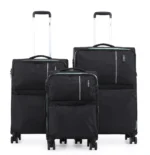 סט 3 מזוודות בד במשקל נוצה 28/24/20 אינץ Swiss Royal דגם C-lite בצבע שחור