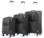 ⁦סט 3 מזוודות בד במשקל נוצה 28/24/20 אינץ Swiss Royal דגם C-lite בצבע אפור⁩ – תמונה ⁦2⁩