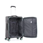 ⁦סט 3 מזוודות בד במשקל נוצה 28/24/20 אינץ Swiss Royal דגם C-lite בצבע אפור⁩ – תמונה ⁦6⁩