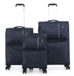 סט 3 מזוודות בד במשקל נוצה 28/24/20 אינץ Swiss Royal דגם C-lite בצבע נייבי