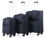 ⁦סט 3 מזוודות בד במשקל נוצה 28/24/20 אינץ Swiss Royal דגם C-lite בצבע נייבי⁩ – תמונה ⁦2⁩