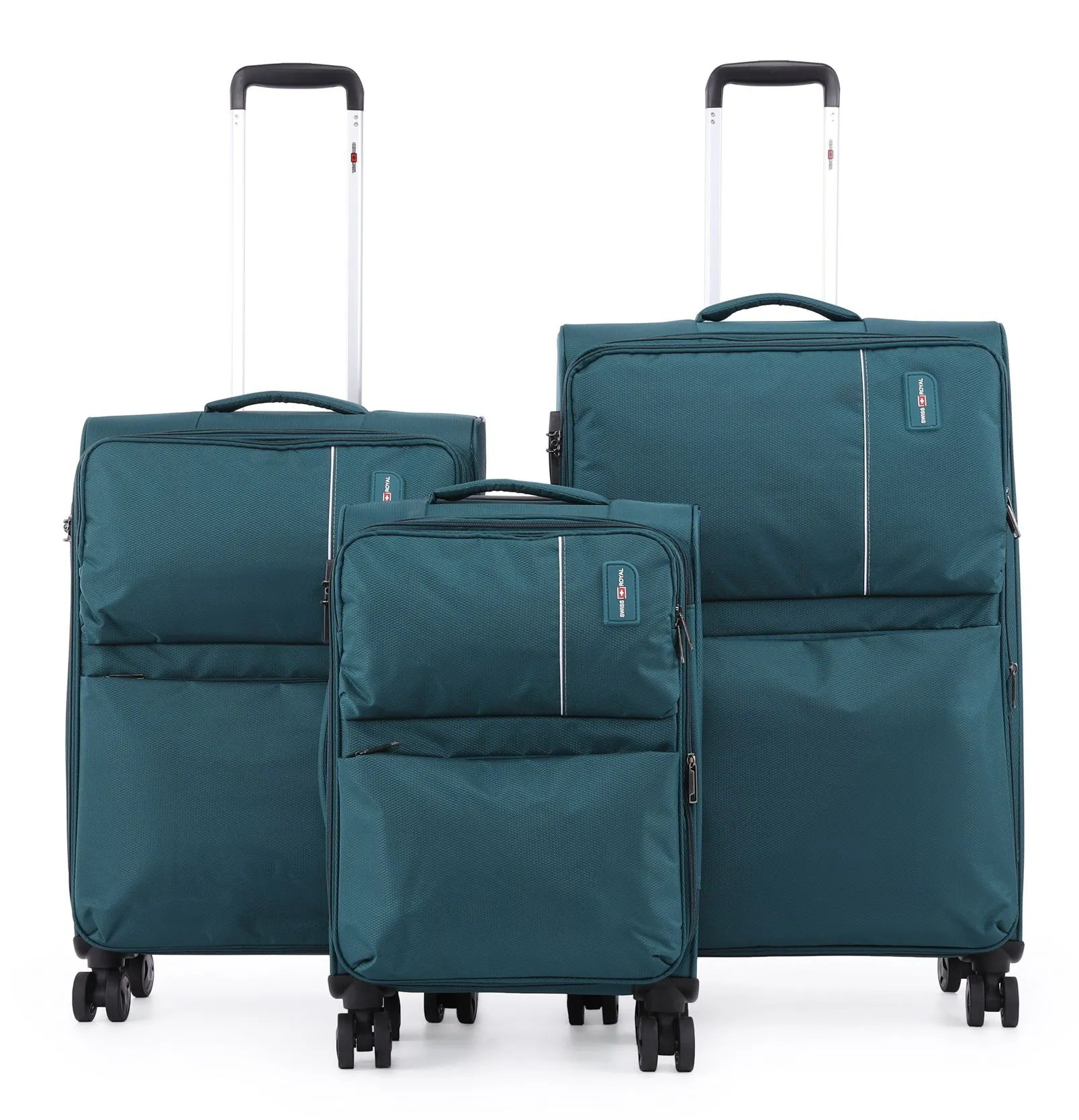 CLITE3PIKOK_240820251932046133.webp סט 3 מזוודות בד במשקל נוצה 28/24/20 אינץ Swiss Royal דגם C-lite בצבע טורקיז – תמונה 1