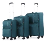 סט 3 מזוודות בד במשקל נוצה 28/24/20 אינץ Swiss Royal דגם C-lite בצבע טורקיז – תמונה 2