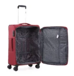 ⁦סט 3 מזוודות בד במשקל נוצה 28/24/20 אינץ Swiss Royal דגם C-lite בצבע בורדו⁩ – תמונה ⁦6⁩