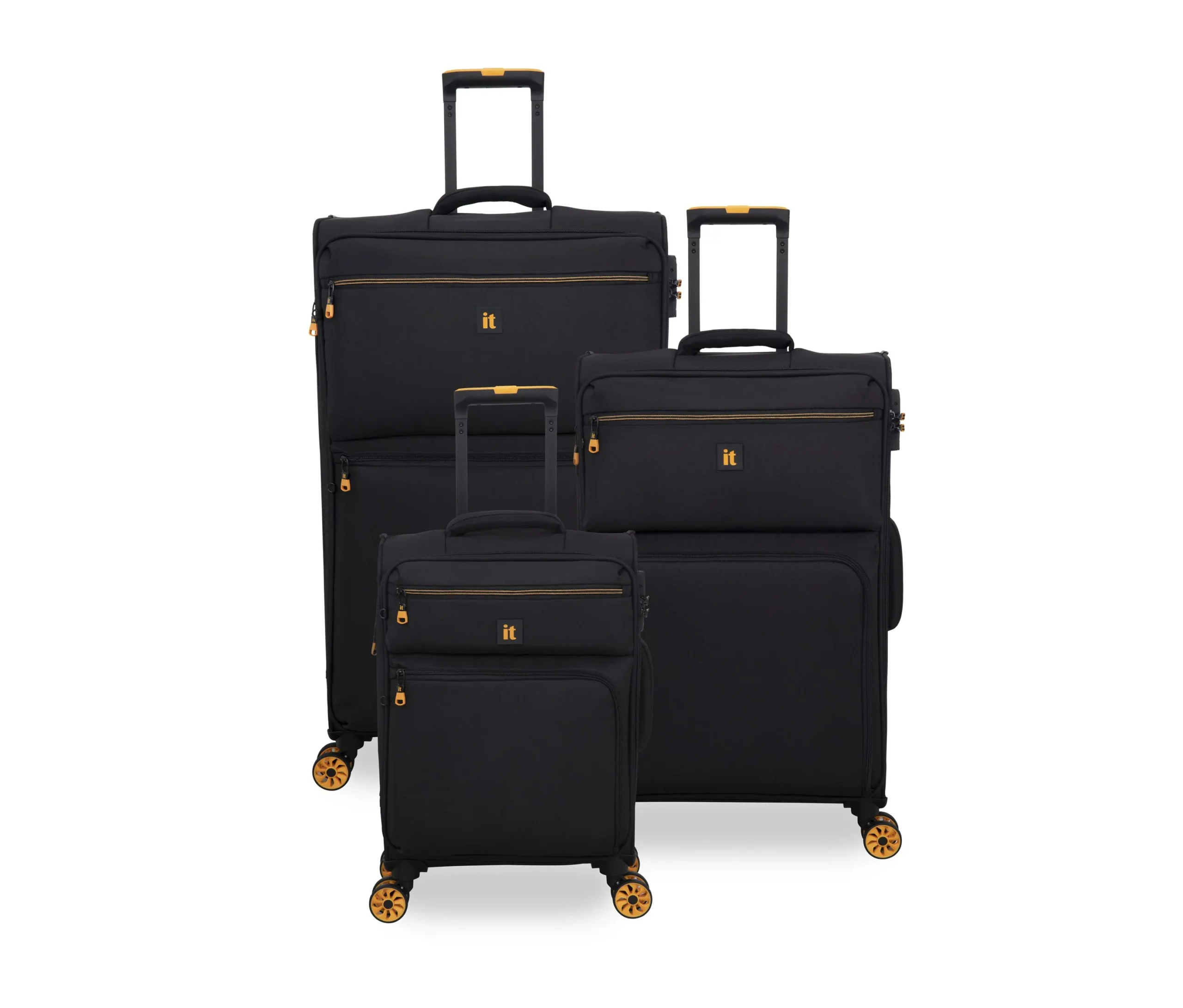 COMP3BLACK_02052025193441.webp סט מזוודות בד הקלות בעולם 3 יח' 30/25/20 מבית IT Luggage דגם COMPARTMENT בצבע שחור – תמונה 1