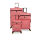 סט מזוודות בד הקלות בעולם 3 יח' 30/25/20 מבית IT Luggage דגם COMPARTMENT בצבע ורוד