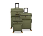 סט מזוודות בד הקלות בעולם 3 יח' 30/25/20 מבית IT Luggage דגם COMPARTMENT בצבע ירוק