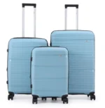 סט מזוודות קשיחות בלתי שבירות 3 יח' 30/25/20 Swiss Royal California בצבע ג'ינס