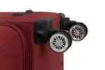 ⁦סט מזוודות בד 3 יח' 28| 24|20 Swiss Voyager Castlegate נפח מוגדל צבע בורדו⁩ – תמונה ⁦7⁩