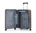 ⁦מזוודת טרולי 20" מתקפלת עליה למטוס דגם XFOLD מבית Swiss Voyager בצבע שמפנייה⁩ – תמונה ⁦7⁩