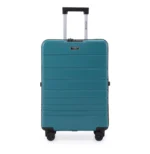 ⁦מזוודת טרולי 20" מתקפלת עליה למטוס דגם XFOLD מבית Swiss Voyager בצבע ירוק בקבוק⁩ – תמונה ⁦4⁩