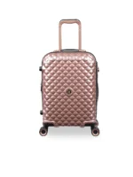⁦סט 5 מזוודות יוקרה בלתי שבירות Glitzy מבית IT Luggage - חלקים בגדלים 32″ / 28″ / 24″ / 20″ + תיק איפור תואם צבע רוז⁩ – תמונה ⁦3⁩