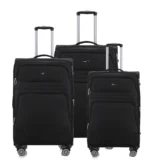 סט מזוודות בד 3 יח' 28| 24|20 Swiss Voyager Castlegate נפח מוגדל צבע שחור