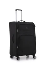 ⁦סט מזוודות בד 3 יח' 28| 24|20 Swiss Voyager Castlegate נפח מוגדל צבע שחור⁩ – תמונה ⁦2⁩