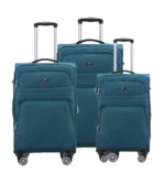 סט מזוודות בד 3 יח' 28| 24|20 Swiss Voyager Castlegate נפח מוגדל צבע טורקיז