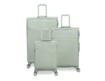 סט מזוודות בד קלות 3 יח' 30/25/20 מבית IT Luggage דגם Lustrous Luxe בצבע ירוק מרווה