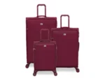 סט מזוודות בד קלות 3 יח' 30/25/20 מבית IT Luggage דגם Lustrous Luxe בצבע אדום