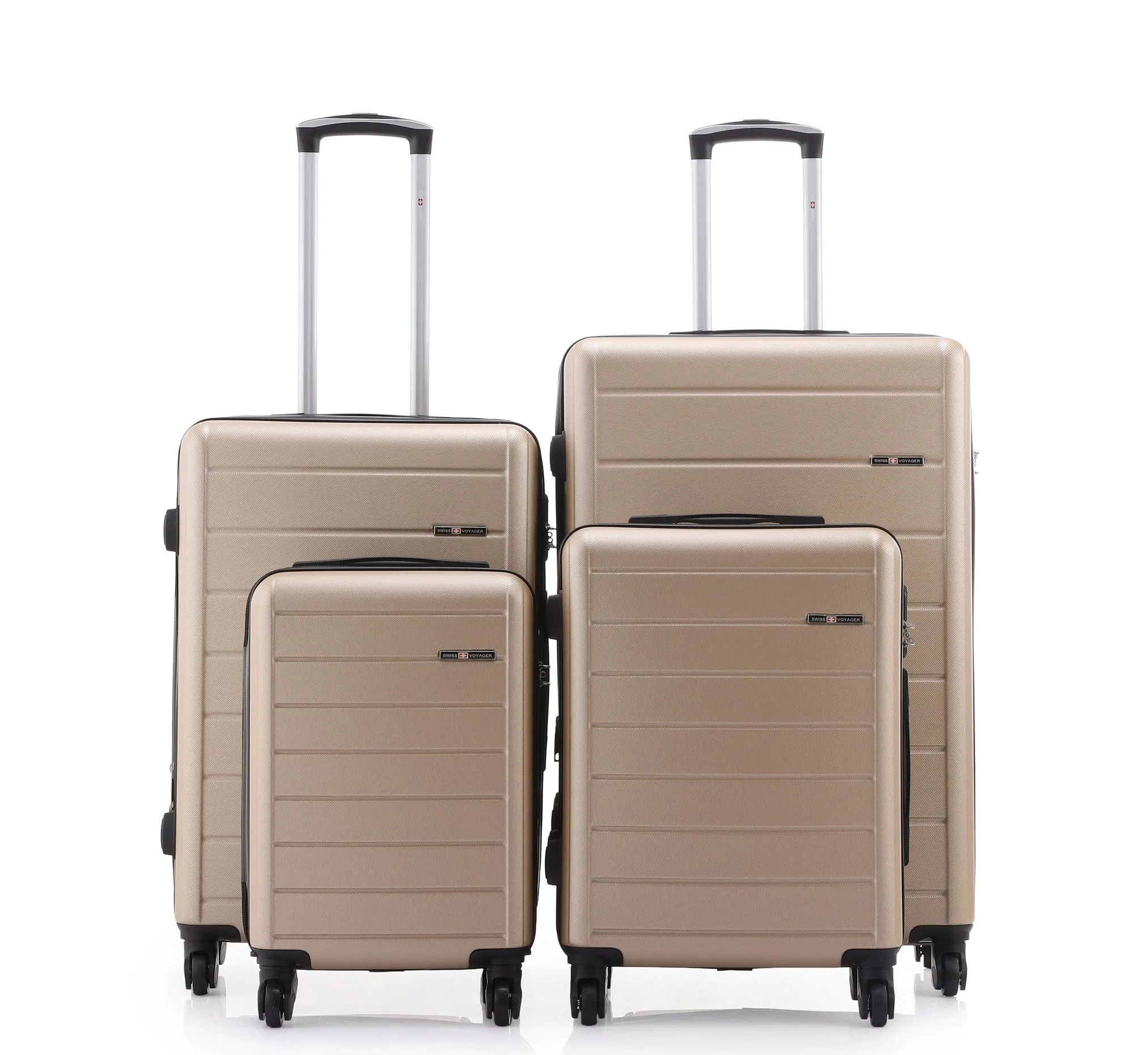 Lisbon4Champ_21042024131718.webp סט מזוודות קשיחות 4 יח' /28/24/19/17 אינץ' Swiss Voyager Lisbon בצבע שמפנייה – תמונה 1