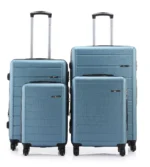 סט מזוודות קשיחות 4 יח' /28/24/19/17 אינץ' Swiss Voyager Lisbon בצבע גינס