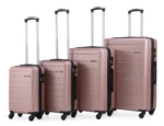 סט מזוודות קשיחות 4 יח' /28/24/19/17 אינץ' Swiss Voyager Lisbon בצבע רוז גולד – תמונה 2