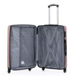 סט מזוודות קשיחות 4 יח' /28/24/19/17 אינץ' Swiss Voyager Lisbon בצבע רוז גולד – תמונה 6