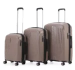 ⁦סט מזוודות קשיחות בלתי שבירות 3 יח' Swiss Royal Monaco 28/24/20 בצבע שמפנייה⁩ – תמונה ⁦2⁩