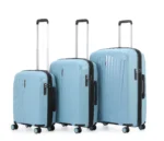 ⁦סט מזוודות קשיחות בלתי שבירות 3 יח' Swiss Royal Monaco 28/24/20 בצבע ג'ינס⁩ – תמונה ⁦2⁩