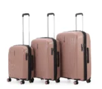 ⁦סט מזוודות קשיחות בלתי שבירות 3 יח' Swiss Royal Monaco 28/24/20 בצבע רוז גולד⁩ – תמונה ⁦2⁩