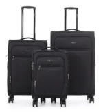 סט 3 מזוודות בד קלות  28| 24|20 אינץ' Swiss Voyager Alpine צבע שחור