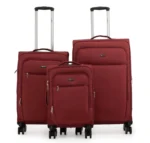 סט 3 מזוודות בד קלות  28| 24|20 אינץ' Swiss Voyager Alpine צבע בורדו