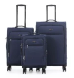 סט 3 מזוודות בד קלות  28| 24|20 אינץ' Swiss Voyager Alpine צבע נייבי