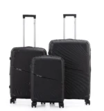 סט מזוודות קשיחות בלתי שבירות 3 יח' Swiss Voyager New York 28/24/20 בצבע שחור