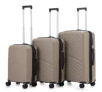 סט מזוודות קשיחות בלתי שבירות 3 יח' Swiss Voyager New York 28/24/20 בצבע שמפנייה – תמונה 2