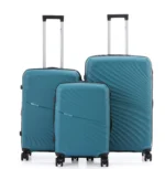 סט מזוודות קשיחות בלתי שבירות 3 יח' Swiss Voyager New York 28/24/20 בצבע ירוק בקבוק