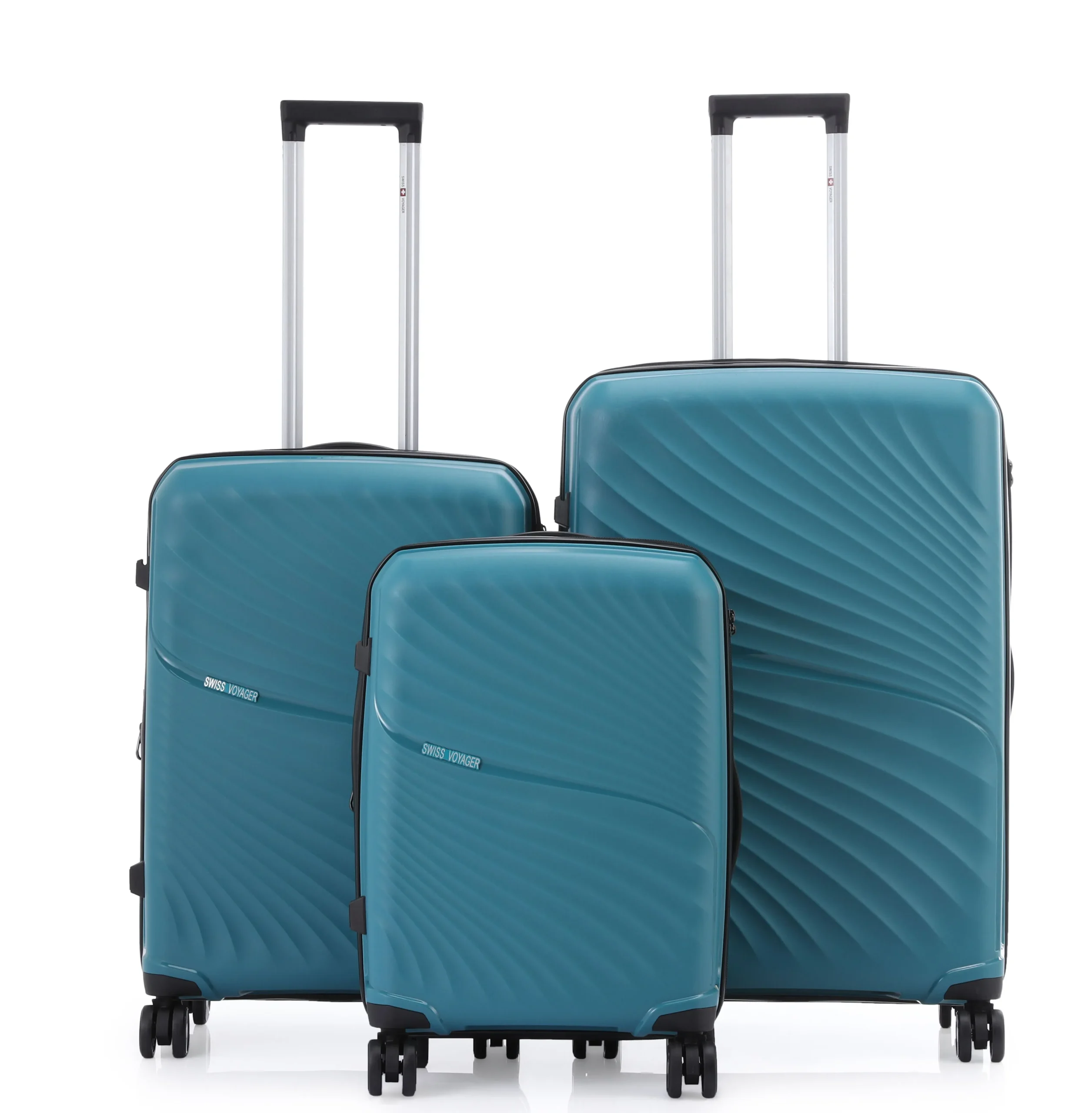 NewYork3Pikok_25062024173008.webp סט מזוודות קשיחות בלתי שבירות 3 יח' Swiss Voyager New York 28/24/20 בצבע ירוק בקבוק – תמונה 1