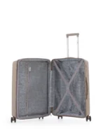 ⁦סט מזוודות קשיחות בלתי שבירות 20/24/28 אינץ' Swiss Royal Porto - תיק איפור במתנה צבע  שמפנייה⁩ – תמונה ⁦4⁩